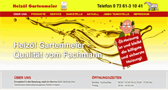 Desktop Screenshot of heizoel-gartenmeier.de